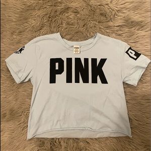 pink crop top